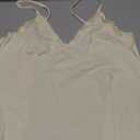 SHENHE Women's Lace Babydoll Tank Top Sexy V Neck Sleeveless Flared Hem Flowy Peplum Tops Size L