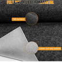 7.8x16 FT Garage Floor Mat for Golf Cart, Mid-Size SUV, Non-Slip Heavy Duty Oil Mat, Under Car Containment Garage Rugs, Felt and Rubber Material Mat