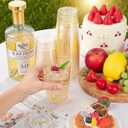 supernal 200pcs Gold Glitter Plastic Cups,10oz Disposable Plastic Cups,Disposable Glasses Tumblers,Drinking Tumblers for Party,Wedding,Birthday (EXP 08/01/26)