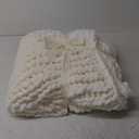 Maetoow Chenille Chunky Knit Blanket Throw （60×80 Inch）, Handmade Warm & Cozy Blanket Couch, Bed, Home Decor, Soft Breathable Fleece Banket, Christmas Thick and Giant Yarn Throws, Cream