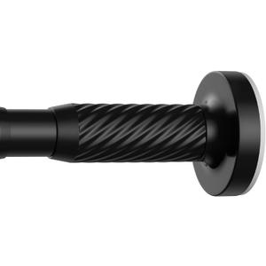 Tension Curtain Rod 32-90Inch Black Tension Rod Adjustable Curtain Rods No Drilling Spring Rods Shower Rods for Bathroom,Windows,Closets,Doorway,Patio