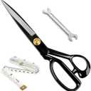 10 Inch Professional Fabric Scissors Heavy Duty Sewing Shears Sharp Leather Scissors High Carbon Steel Ergonomic Fabric Shears for Quilting, Sewing, Heavy Duty Cutting
