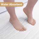 Buganda Memory Foam Bathroom Rug Mat 30x20, Extra Soft and Absorbent Bath Mats, Non-Slip and Machine Washable Bath Rugs for Bathroom Floor,Tub and Shower, Pearl White