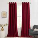 RYB HOME Velvet Curtains 84 inches, Grommet Top Soft Fabric Room Darkening Thermal Insulated Luxurious Home Decor Curtains for Living Room Bedroom, W 52" x L 84", 2 Panels Set