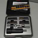 KNINE OUTDOORS Torque Screwdriver Wrench Driver Set 10-70 Inch Pounds lbs for Maintenance with T-bar Handle, 40 Hex Bits, 1/4" Socket, Shaft Extension, For Tools, Bike Repairing and Mounting, Black