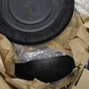 Non-Stick Cast Iron Wok Small Wok Pan with Iron Lid Wodden Handle Suitable for All Stoves, 9" Mini Wok 23 cm
