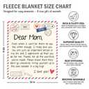GEEMBI Mom Birthday Gifts from Daughter Son - Super Soft Fleece Throw Blanket for Couch Bed 50x60 in - Mothers Day Birthday Gifts for Mom Mother in Law, Mama Gift, Sentimental Gift for Women (Sand - Dear Mom Letter)