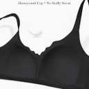 Bras for Women No Underwire, Wireless Bras with Support, Breathable Padded Bra Seamless Bras, Black XX-Large