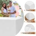 HolidayIdeas 2 Pack Square Fitted Table Covers - 34 x 34 Inch - Fabric Table Clothes Versatile Tablecloths for Parties, Holiday Dinner, Trade Show, Vendor Stand (White)