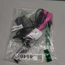 Mini Pink Hot Comb 500 Degree, Dual Voltage Electric Pressing Comb for Black Hair, Portable Ceramic Straightening Comb, Anti-Scald Plug in Hot Comb Straightener for Wigs, 4C Hair & Beard