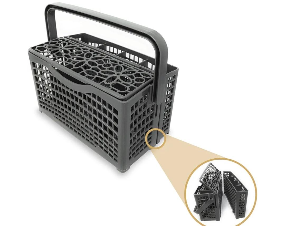 Appliance Pros AP-6-918873 Universal Dishwasher Utensil Basket (9.25" x 3.4" x 5.25") Dishwasher Rack, Fits Major Dishwasher Brands and Models, 2 Part