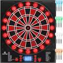 Electronic Dartboard 34 Games 355 Variations with 12 Darts Illuminated Dartboard Dart Storage for 12 Darts