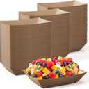 JOLLY CHEF 2lb Paper Food Trays, 1000 Pack Disposable Paper Boat, Kraft Serving Boats, Food Holder Trays for Snacks French Fries Nachos Hot Dog Tacos BBQ Party
