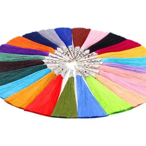 30 Pieces 4.7inch Long Floss Silk Tassel with Hollow Cone Metal Cap Rings Graduation Cap Tassels for Bookmarks Earring Dreamcatcher Jewerly Making Curtain Decorations(Multi)
