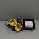 Tabletop Fountain Desktop Fountain 3-Tier Indoor Golden Lotus Leaf Relaxation Fountains Tabletop Waterfall, Office Home Decor Including Lots of Natural River Rocks and Warm Yellow Scene Light