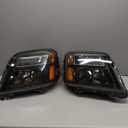 Pair OE Headlights Assembly Compatible for 2010-2015 GMC Terrain Clear Lens/Chrome Housing/Amber Reflector Front Lamps Driver and Passenger Side(Set of 2) #GM2502350, GM2503350