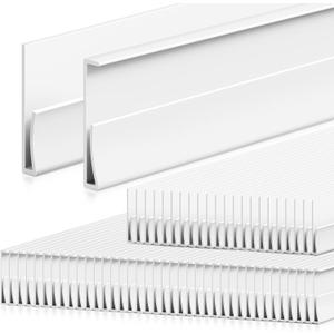 Landical 60 Pcs Ceiling Grid Cover Kit Include 38 Main Parts 22 Wall Parts 1 inch x 2 ft Grid and Seam Covers White Drop for Basement Bathroom Kitchen