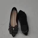 Womens Pumps Comfortable Ladies Dress Shoes Low Heel Pumps Rhinestones Bow Wedding Low Pumps Shoes 42
