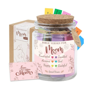 Bible Verse Jar for Mom – 92 Color-Coded Bible Verse, Birthday Gifts for Mom, Mothers Day Gifts For Mom