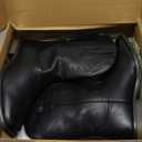IUV Cowboy Boots For Men Wide Foot Square Toe Western Boots with Classic Embroidered Durable Slip on Boots (10, Black)