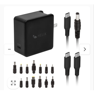 Helix ETHNBC65U ProSeries PowerPlus 65W Universal USB-C Laptop Charger