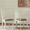 Signature Design by Ashley Bolanburg 20" Upholstered Dining Room Chair, Set of 2, Antique White