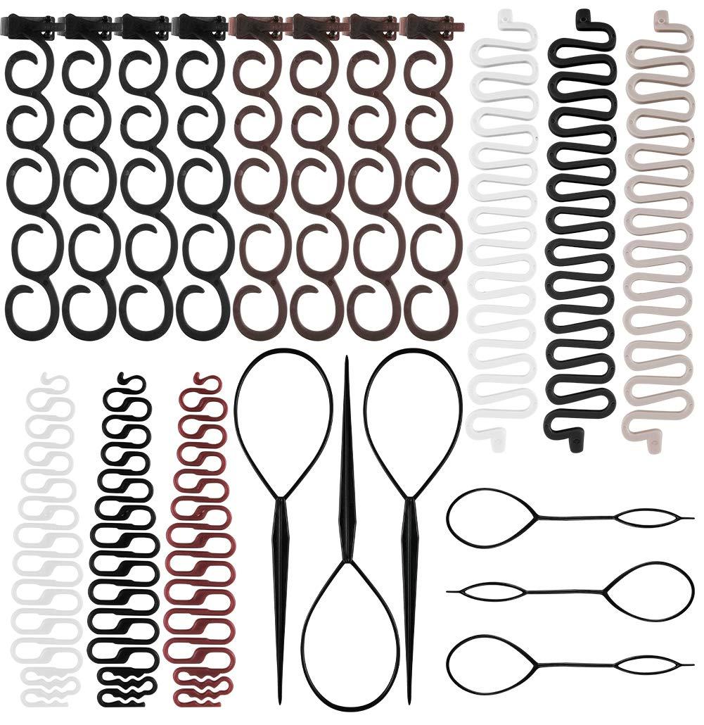 20Pcs Ponytail and Braiding Tool Set for Women's Hair Styling Accessories