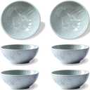 Dinosaur Ceramic 3.5 Inch Soy Sauce Dish Dipping Bowls Side Dishes Small Appetizer Pinch Bowls for Condiments, Sushi, Seasoning, Ketchup, BBQ-Set of 6 Baby blue Triceratops