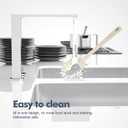 5 Pieces Silicone Spatula Set, Food Grade Rubber Spatula, Upgrade Strong Handle with Ergonomic Grip, Heat Resistant Up to 600F for Nonstick Cookware, Cooking Candy Series (Cream White)