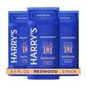 Harry's Aluminum Free Deodorant for Men - Odor Control, Redwood Scent, 2.5 Oz, 3-Pack, Men Deodorant Aluminum Free