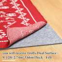 Nuanchu Felt Rug Pad 9x12 Feet, 1/4 Inch Thick Carpet Padding for Hardwood Floors, Grey Under Rug Protector, Safe Floor Cushioning Mat Ruggable Compatible Grip Underlay
