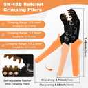 950pcs Pin Connectors Kit with Crimping Plier, Car Electrical 1/1.5/1.8/2.2/2.3/2.8/3.5mm Male & Female Wires Pins Seals Removal Tool kit, Motorcycle Non-Insulated Plug Crimp Set