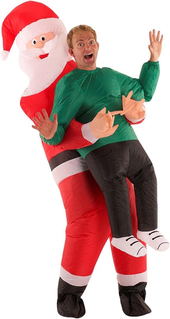 Morph Inflatable Santa Costume Adult, Santa Claus Inflatable Costume, Blow Up Santa Costumes for Adults, Santa Costume