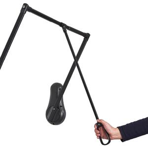 Pull Down Closet Rod for Hanging Clothes, Wardrobe Lift Rail Aluminum Alloy Organizer, Side Mounted Closet Rod for Kitchen Bedroom High Cabinets, 66 lbs Load Capacity (Black, 25.6"-33.4")