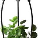 Plant Stand Indoor Outdoor 2 Tier 27" Tall Metal Potted Holder Rack Flower Pot Stand Heavy Duty Plant Shelf Rustproof Iron Multiple Plant Round Supports Rack for Planter Corner Garden