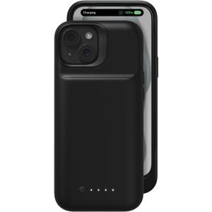 Mophie Juice Pack iPhone 15 Battery Case - Legendary Power & Protection - Up to 50% Extra Battery, 6ft Drop Safety, Eco-Friendly Design, Black
