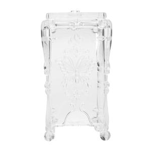 ZJchao Cosmetic Makeup Cotton Pads Organizer, Nail Art Cotton Wipe Storage Box, Acrylic Transparent 