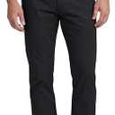 Plaid&Plain Men’s Slim Fit Khaki Pants Men’s Tapered Chino Pants, Black,  32Wx32L