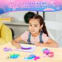 2 x Ancitoy Ocean Mermaid Poke Art Wind Chime Craft Kit  DIY Arts and Crafts for Kids Ages 4-9, Mess-Free Fabric Art Activity, Creative Birthday Gift for Girls and Boys