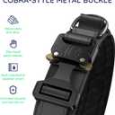Premium Tactical Dog Collar - Adjustable Military Heavy Duty Dog Collar for Medium Large Dogs - Durable Metal Buckle Dog Collar with Leather Control Handle and Soft Comfortable Padding