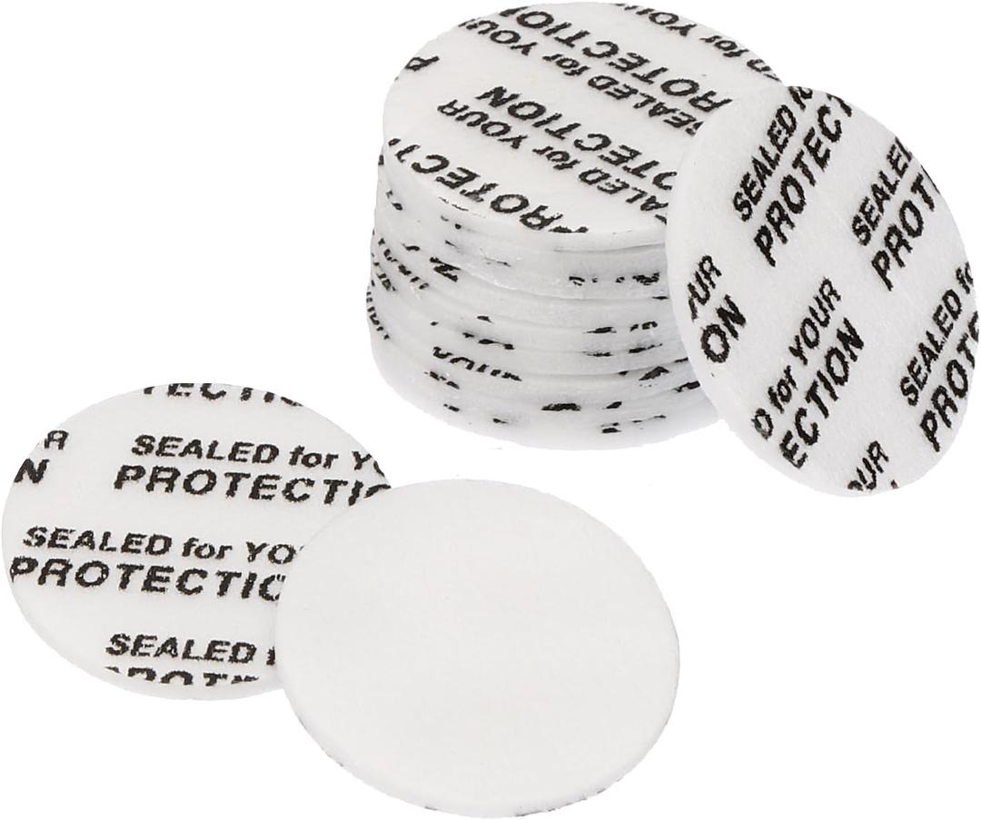 PATIKIL 18mm/0.7inch Pressure Sensitive Seal, 500 Pack Adhesive PS Foam Lid Cap Liners Resistant Tamper for Plastic Glass Jar Bottle Cap Seals