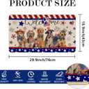 Mocsicka 4th of July Door Mat Independence Day Cute Funny Dogs Patriotic Door mat for 4th of July Decorations Memorial Day Entrance Floor Mat Non Slip Welcome Mats 17x 30 Inches