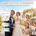 24 Pack White Bubble Guns for Wedding, Automatic Wedding Bubble Guns Bulk, 24-piece Set