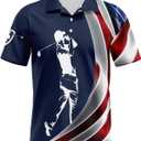 Cqinnifu Men's Polo Shirt,Golf Shirts for Men,Moisture Wicking Short Sleeve Golf Polos for Men (L)