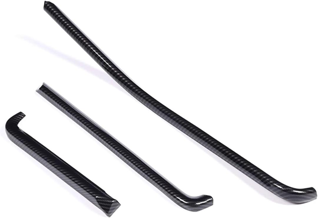 Carbon Fiber Instrument Panel Trim Compatible for Corvette C8 2020-2023 Interior Upgrade Kit Dry Carbon Material Adhesive Installation(Red)