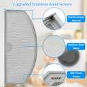 Upgraded WE03X23881 Dryer Lint Screen Filter Replacement for GE Dryer, GTD65EBSJ3WS GTD33EASK0WW GTD42EASJ2WW GTD42GASJ2WW GTD45EASJ2WS PS11763056 Stainless Steel Metal Screen with Cleaner Kit Brush