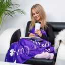 Loving Hue Chemo Care Package, Cancer Care Gifts for Women with Blanket, Socks, Journal, Tumbler (Purple)