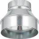 Duct Reducter 6" to 4" Inch Air Ducting Reducer Increaser Air Duct Adapter or Round Metal Pipe Reducer for Bathroom Kitchen Ventilation Systems