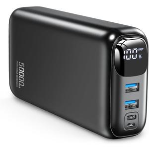 Portable Charger 50000mAh Power Bank - 22.5W Fast Charging External Battery Pack, LED Display USB-C Portable Cell Phone Charger for iPhone 16/15/14/13 Pro, Android, Samsung Galaxy, Etc