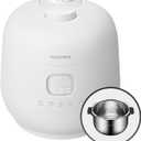 Cuchen 10-Cup Premium IH Pressure Rice Cooker & Multi-Cooker, Full 304Ti Stainless Steel Inner Pot, Dual High/Non-Pressure, Slow Cook & Auto Steam Clean (CRH-TWS1010PWUS)